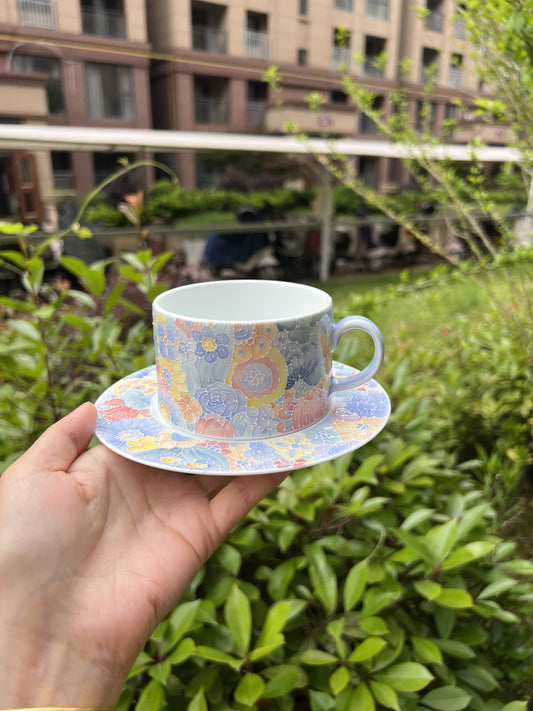 Blue wanhua coffee cup