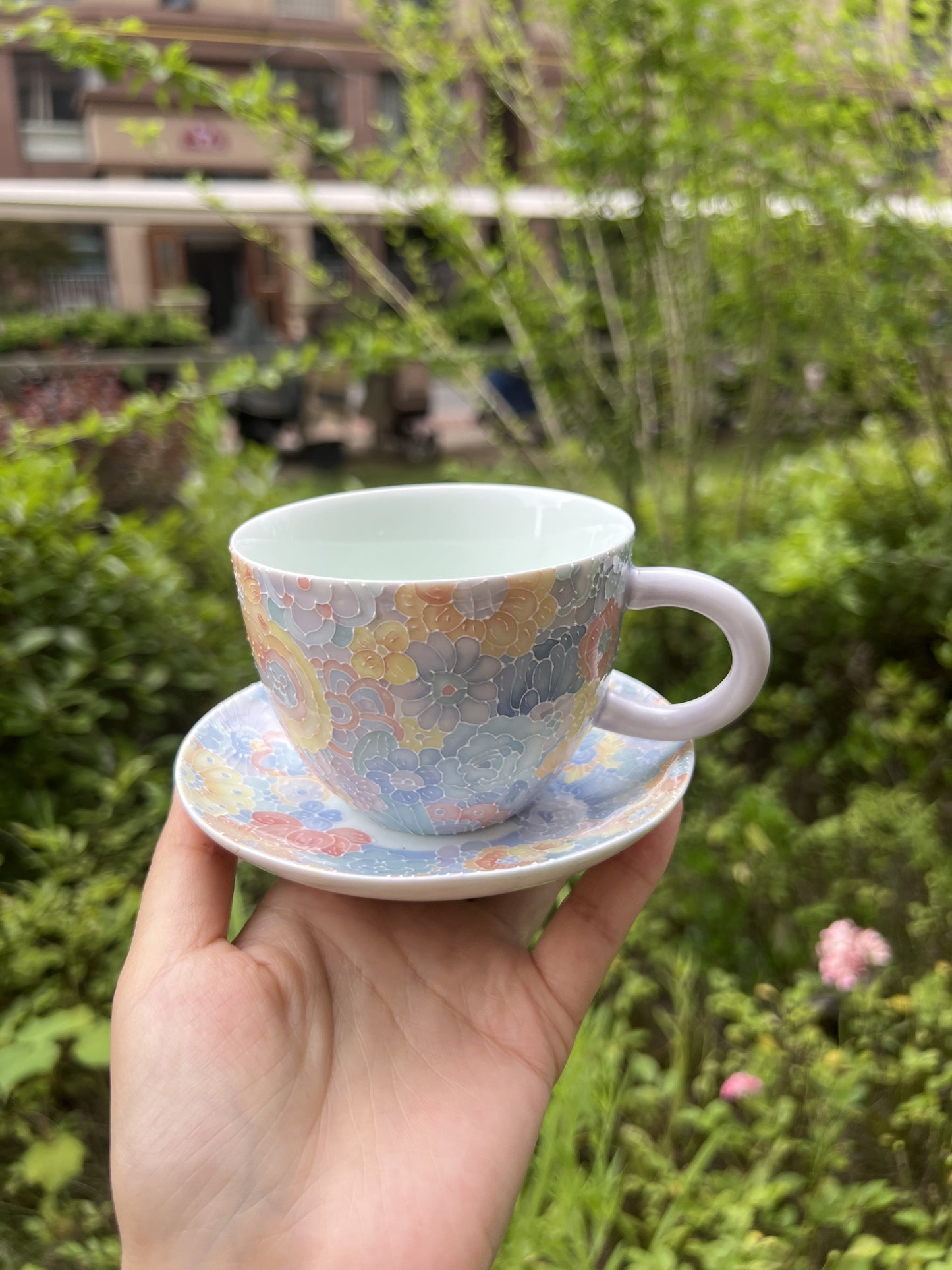 Hanging ear coffee cup