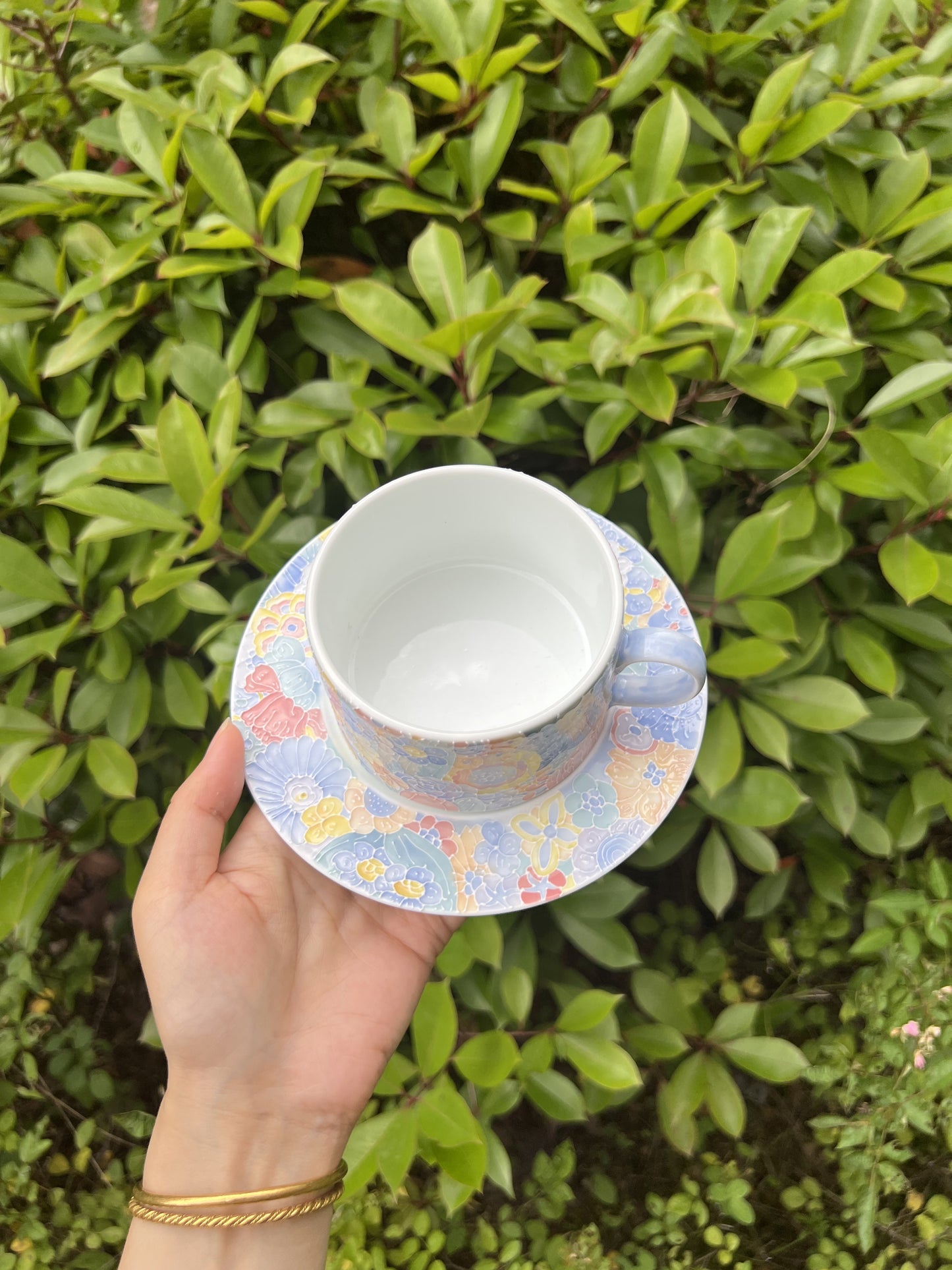 Blue wanhua coffee cup