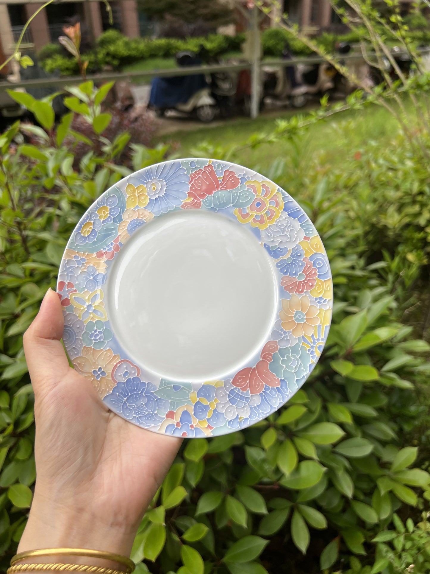 Blue wanhua coffee cup