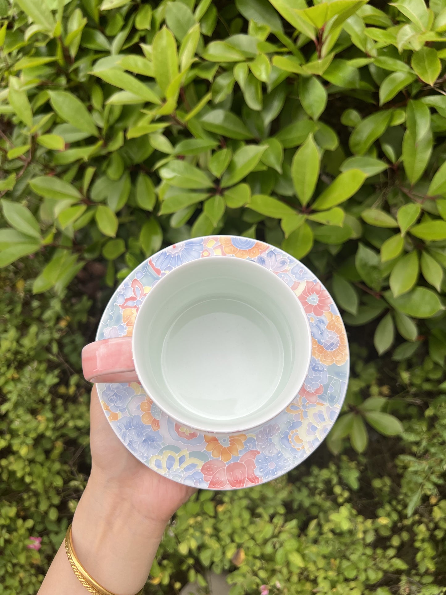 Pink coffee cup