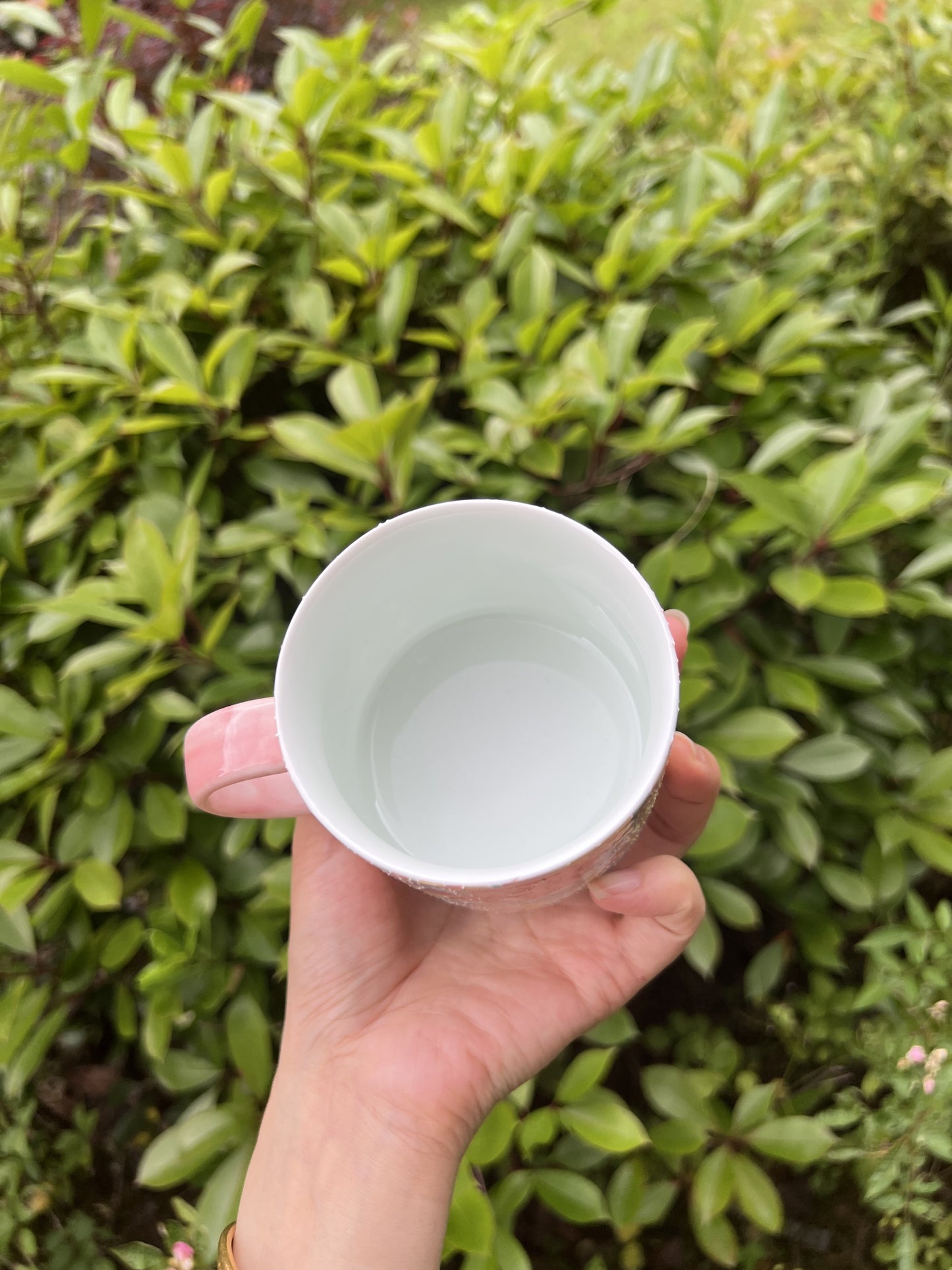 Pink coffee cup
