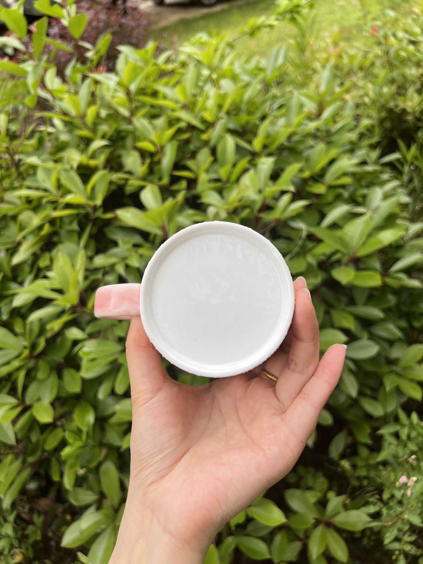 Pink coffee cup