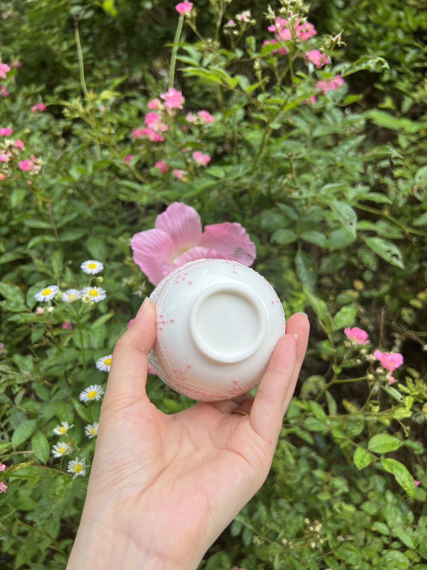 Pearl curtain teacup