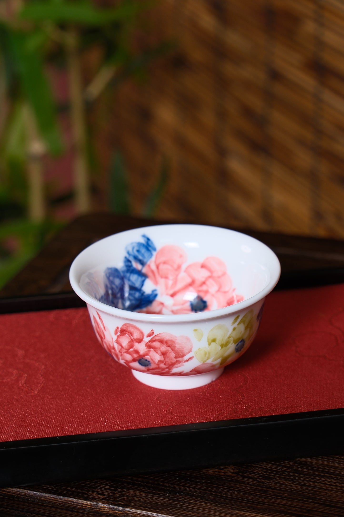 Cyanotype Peony Cup from China