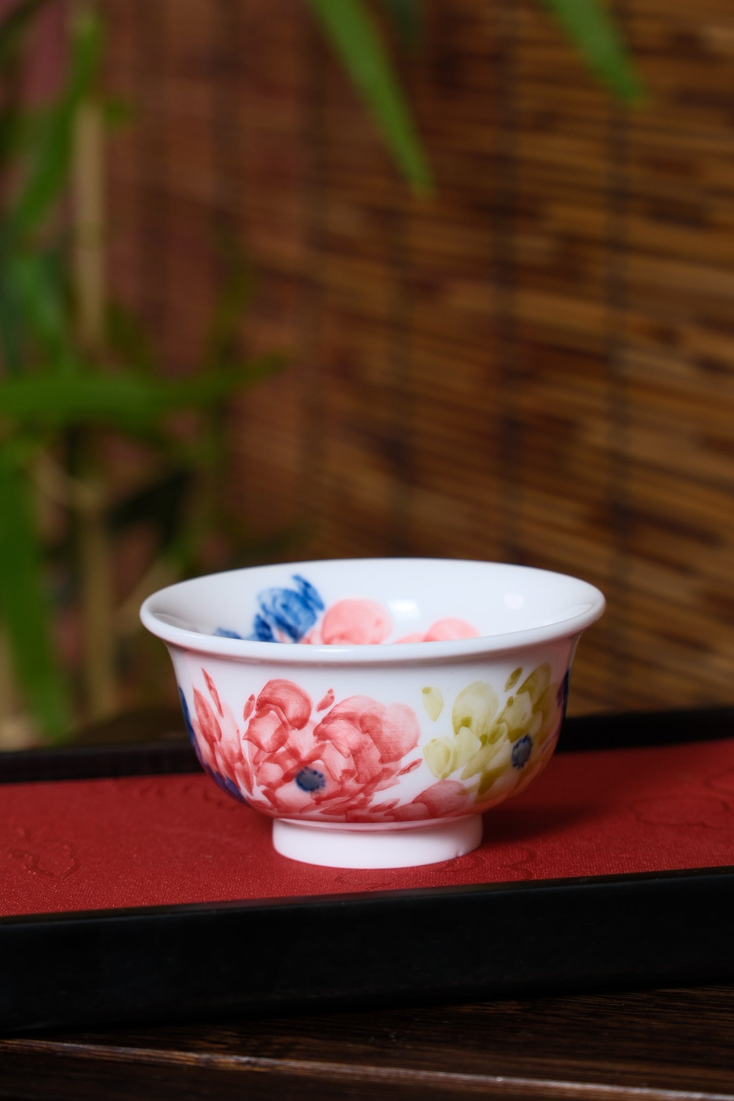 Cyanotype Peony Cup from China