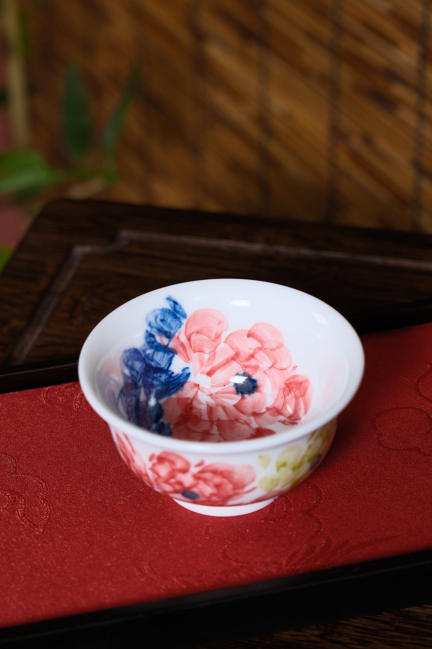 Cyanotype Peony Cup from China