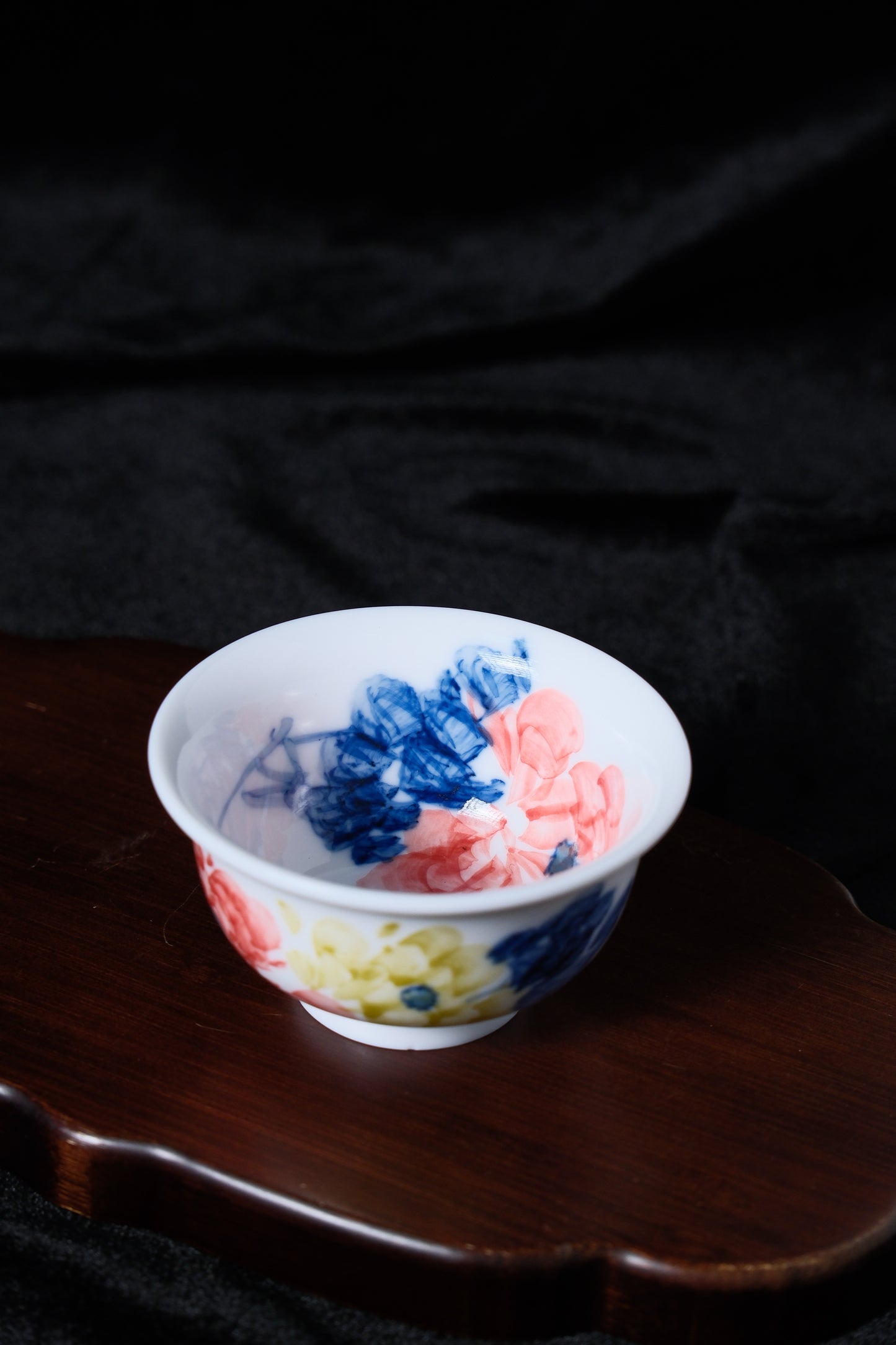 Cyanotype Peony Cup from China