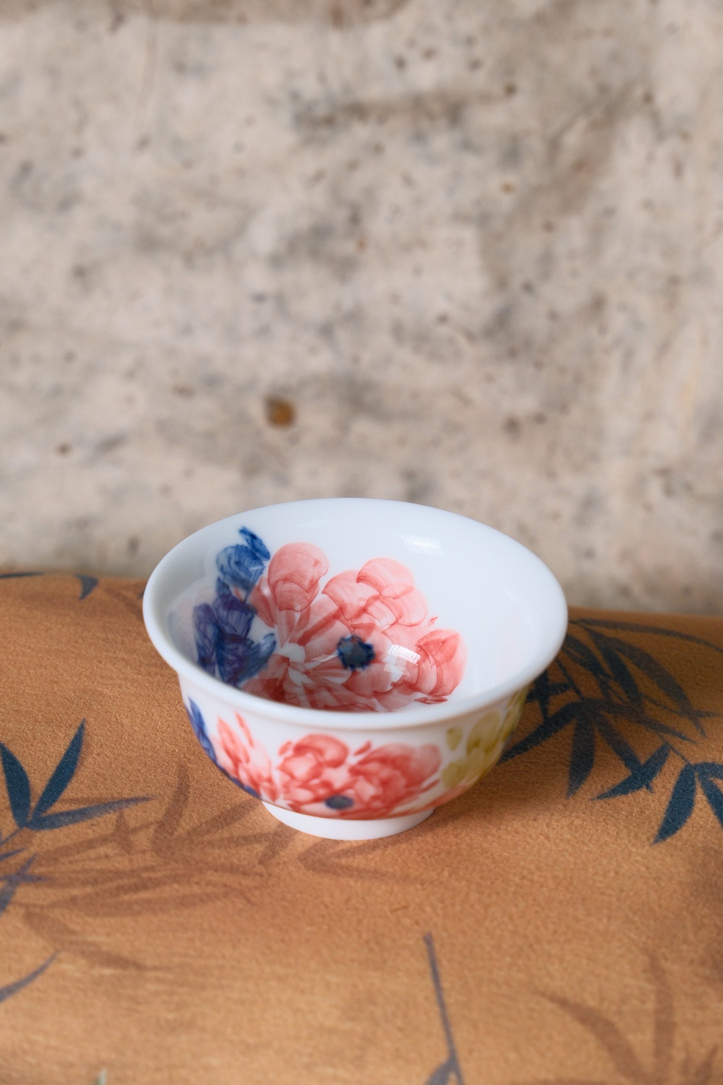 Cyanotype Peony Cup from China